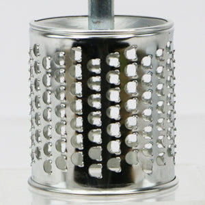 Steel Grater with Multiple Size Grates, White