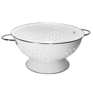 Powder Coated Colanders, Various Sizes, White