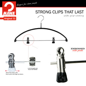 Euro, 40-PK, Pant Bar with Two Clips, Black