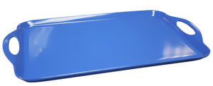 Reston Lloyd Multi-Purpose 18" Rectangle Melamine Plastic Handled Tray, Azure