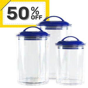 6pc Acrylic Canister Set, Indigo