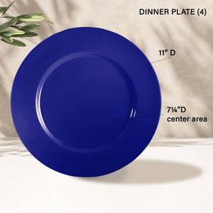 12pc Melamine Dinner Set, Indigo