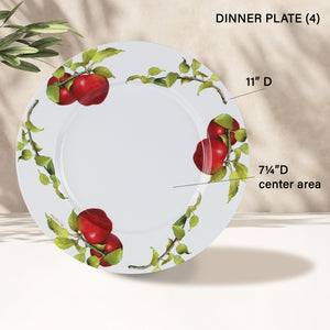 12pc Melamine Dinner Set, Harvest Apples