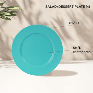 12pc Melamine Dinner Set, Turquoise