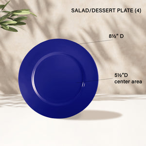 12pc Melamine Dinner Set, Indigo