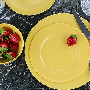 12pc Melamine Dinner Set, Lemon