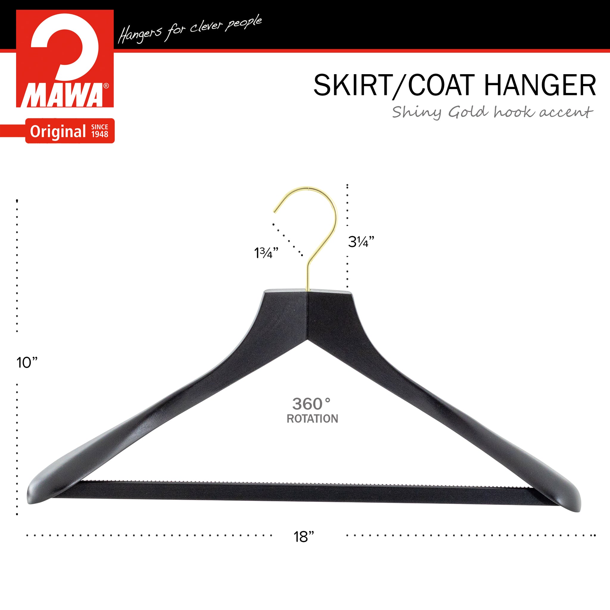 Metropolis Series, Bodyform Wide Shoulder Coat Hanger with Pant 