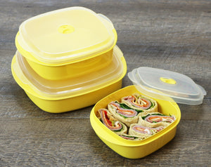 6pc Microwave Cookware & Storage Set, Lemon