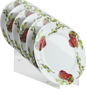 6pc Melamine Dinner Plate Set, Harvest Apples