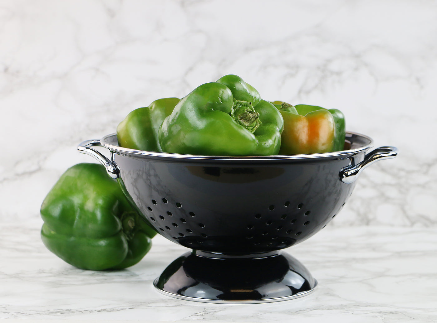 Colander Coated Powder Coated Colanders, Various Sizes, Black – Reston Lloyd