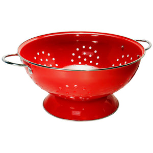 Powder Coated Colanders, Various Sizes, Red