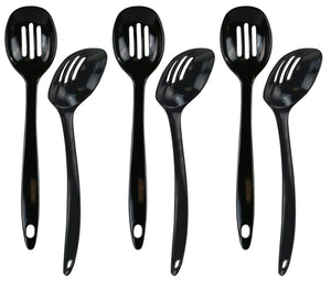 Melamine Slotted Spoon,  Black