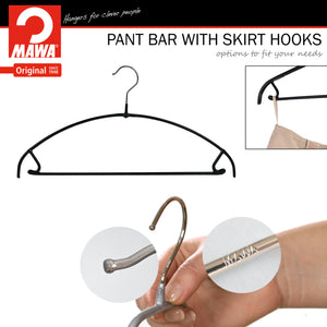 Euro Ultra Thin, 42-PTU, Pant Bar/Skirt Hook Hanger, Black