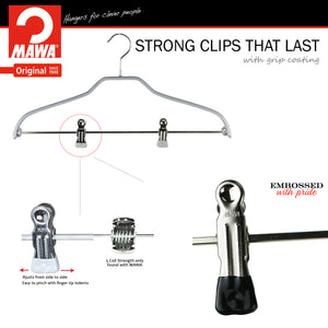 Silhouette, 40-FK, Pant Bar with Two Clips, Silver