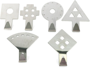 Stainless Steel Geometric Hooks, Set of 6